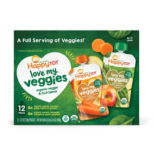 HappyTOT Organics Love My Veggies Variety Pack - 120g (12pk)