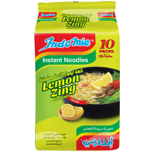 Indomie Lemon Zing Instant Noodles, Vegetable Flavour with Seasoning Powder and Sauce