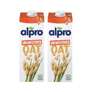 Alpro Drink Oat No Sugars/ Unsweetened Dual Pack (1l x 2), 100% Plant Based And Dairy Free, Suitable For Vegans, Naturally Free From Lactose, Rich In Nutrients