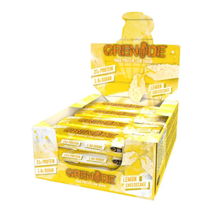 Grenade Lemon Cheesecake- High Protein Bar - Low Sugar (60gm x 12) Box