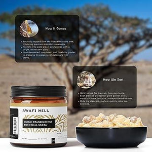 AWAFI MILL Sweet Luban – Edible Frankincense Resin | Natural Boswellia Chewing Gum Resin - 100 g | 3.5 Oz