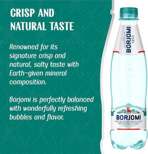 Borjomi Sparkling Glass Bottle Natural Mineral Water 12x330ml