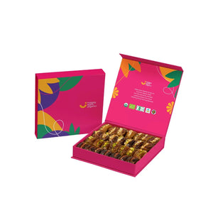 Happy Earth Organic Dubai Pink Filled Dates - 145g