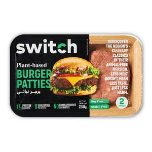 Packaged plant-based burger patties