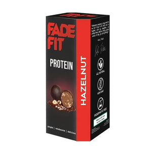 Fade Fit Hazelnut Protein Balls box, plant-based, all-natural snack, iPlantBased UAE
