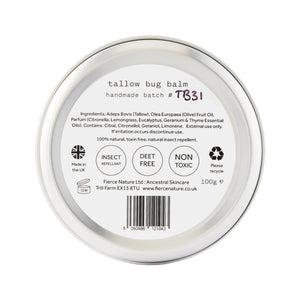 Fierce Nature Pure Organic Tallow Bug Balm with Essential Oils 100g - View 2 | Welaza