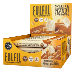 Fulfil White Chocolate Peanut & Caramel Flavour Low Sugar High Protein Bar 55G 15 x 55G