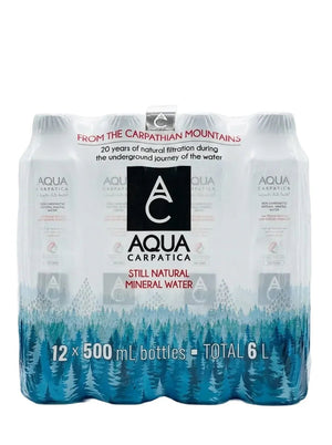 Aqua Carpatica Still Mineral Water, PET Bottle Cases - 500ml 12x 500ml