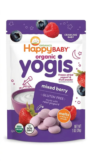 HappyBABY Organic Gluten Free Yogis - Mixed Berry 28g