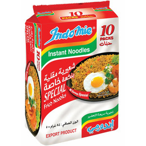 Indomie Special Instant Fried Noodles with Seasoning Powder and Sauce - 85 g Pack of 10