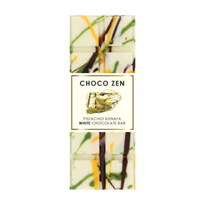 Choco Zen Pistachio Kunafa White Dubai Chocolate Bar - 65g | Welaza