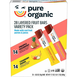 Pure Organic Layered Fruit Bars, 28 × 18 g | Welaza