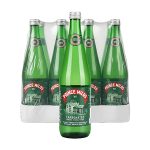 Prince Milos Sparkling Water, 12 × 750 ml Glass | Welaza