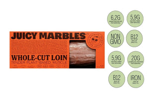 Juicy Marbles Signature Plant-Based Vegan (6 Assortment) Whole Cut Filet, Thick Cut Loin, Baby Ribs, Lamb Ish, Kinda Cod & Ki
