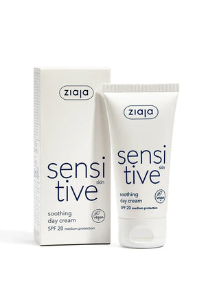 Sensitive Skin Soothing Day Cream SPF20 Medium Protection (Ziaja) - Image 2
