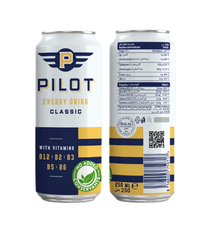 Pilot Classic Energy Drink with Vitamin B12,B2,B3,B5, B6