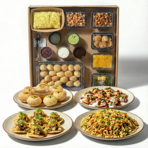 Premium 4 IN 1 Pani Puri + Chaat + Bhel Party Box for 5 people