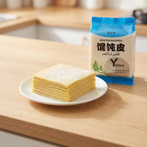 XI SHI Square Yellow Wonton Wrappers - 3 pkt
