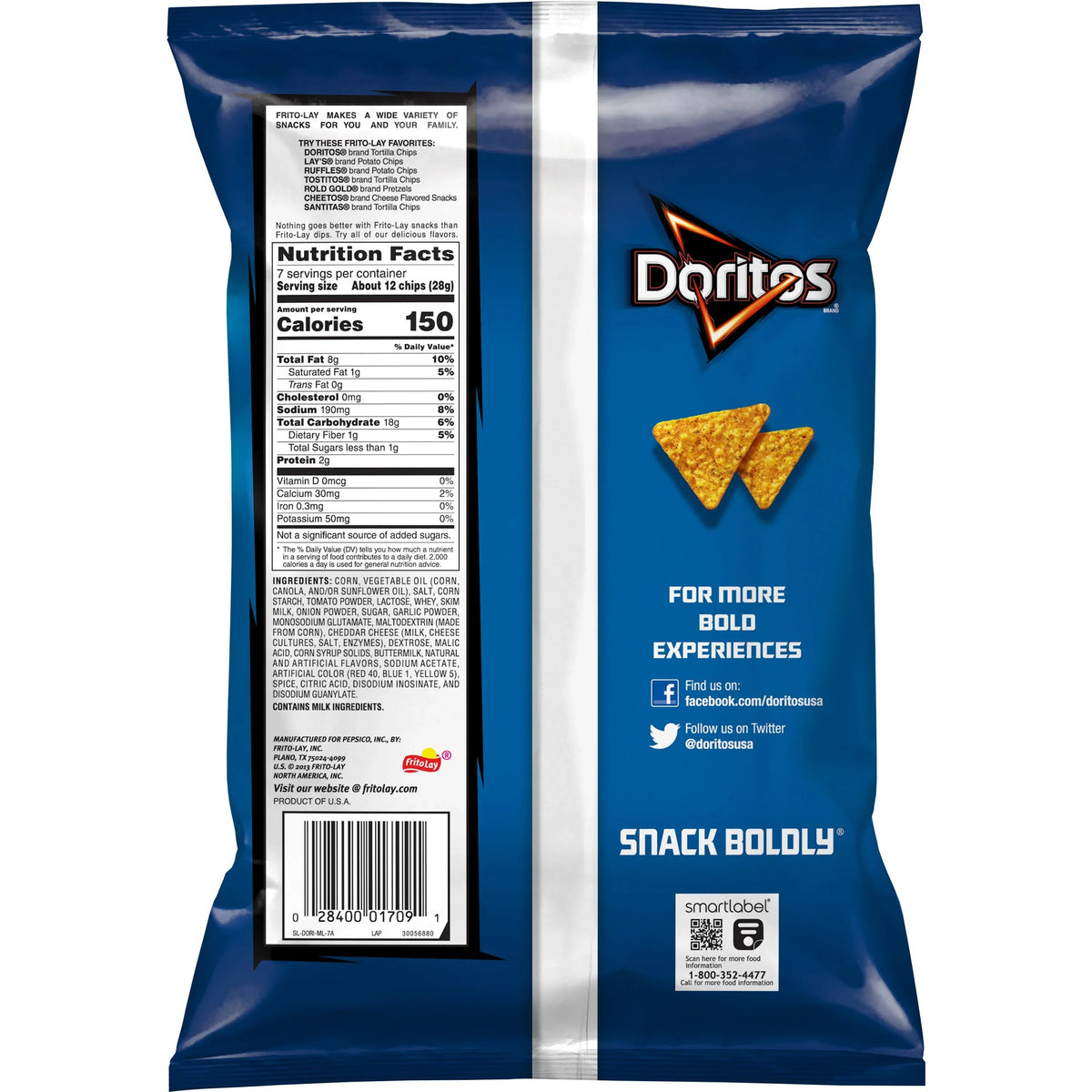 Doritos Cool Ranch Flavored Tortilla Chips - 11 OZ