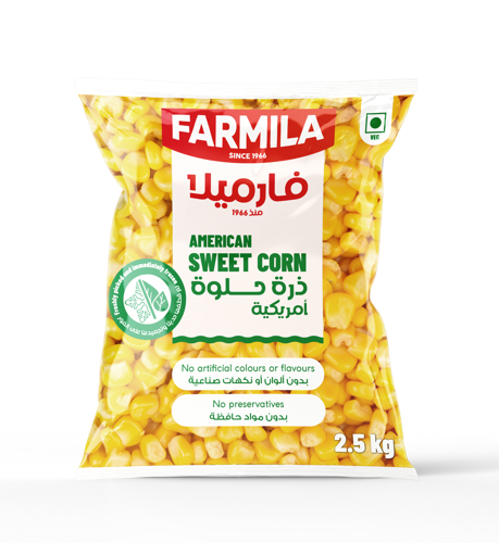 ذرة حلوة مجمدة من فارميلا (4 × 2.5 كجم)