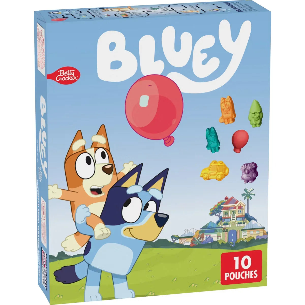 Betty Crocker Bluey Fruit Flavored Snacks, Treat Pouches, Gluten Free, 10 ct
