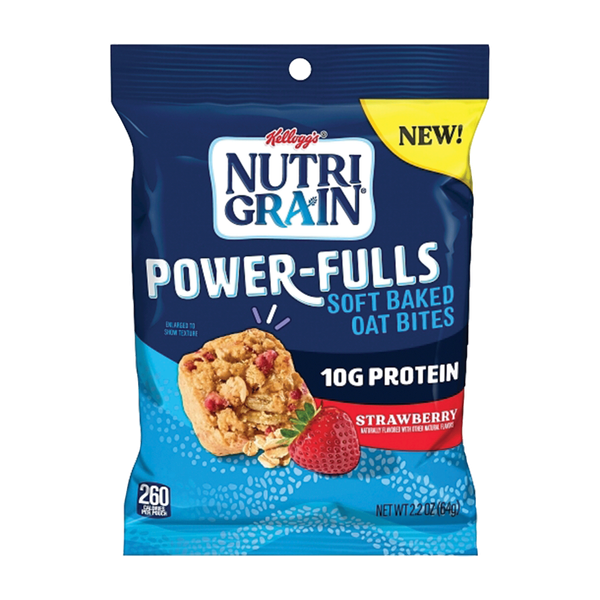 Nutri Grain Power Fulls Soft Baked Oat Bites Strawberry 64g