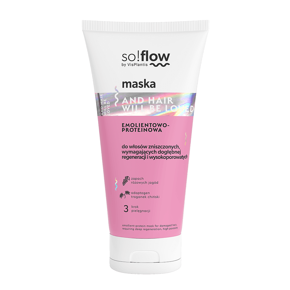 Emollient Protein Mask For Damaged Hair Requiring Deep Regeneration High porosity