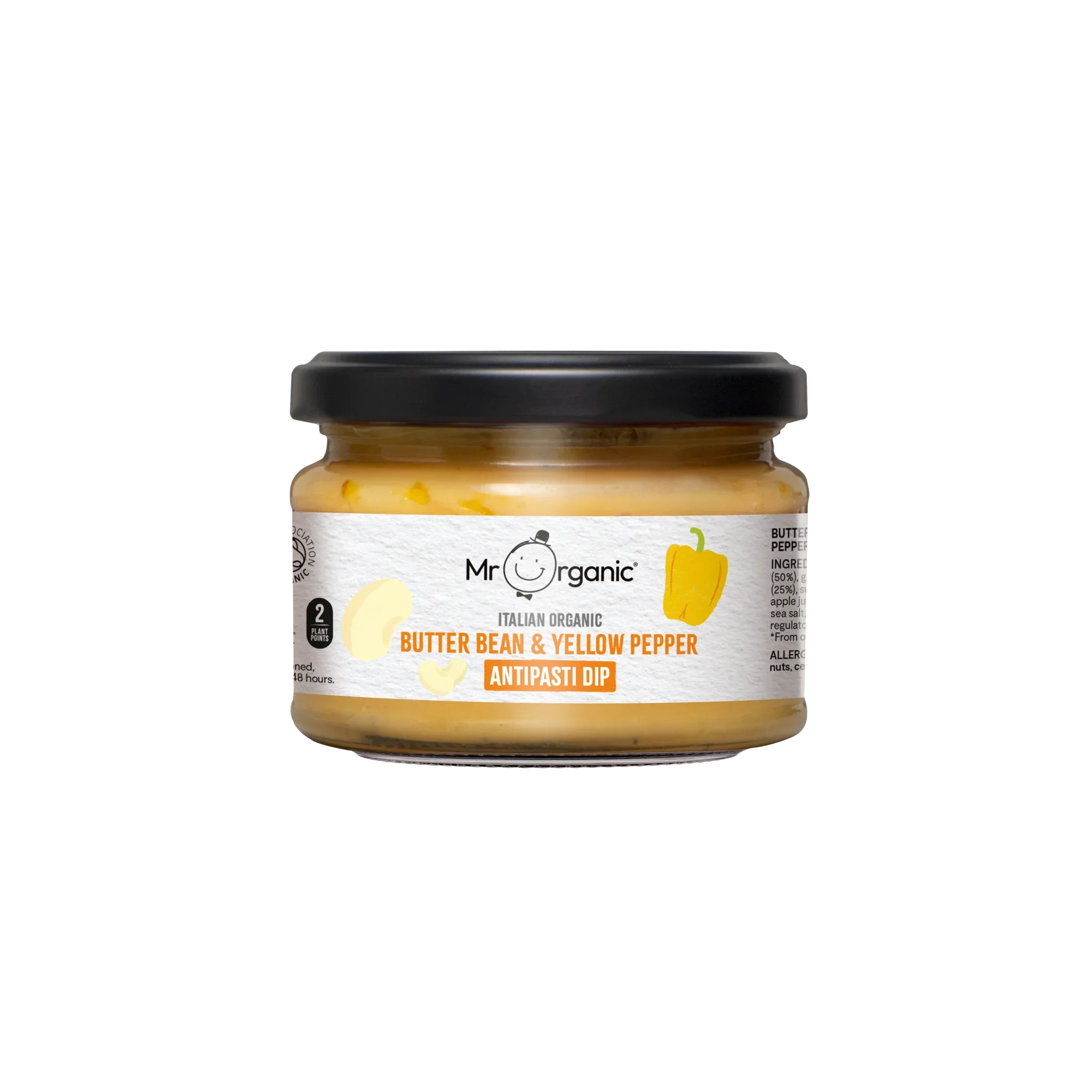Mr Organic Butter Bean & Yellow Pepper Antipasti Dip 230g