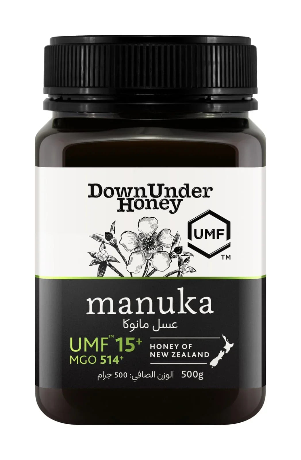 Down Under Manuka UMF™ 15+ MGO 514+ Honey of New Zealand - 500g