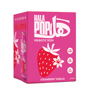 HALAPOP Probiotic Soda Strawberry Vanilla