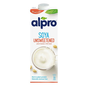 Alpro Soya Unsweetened - Case of 12 (12 x 1L)