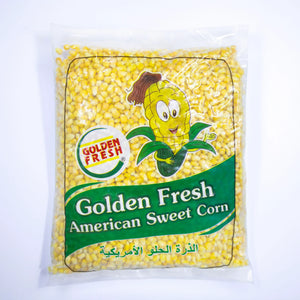 Golden Fresh American Sweet Corn frozen bag, plant-based, vegetarian food UAE delivery
