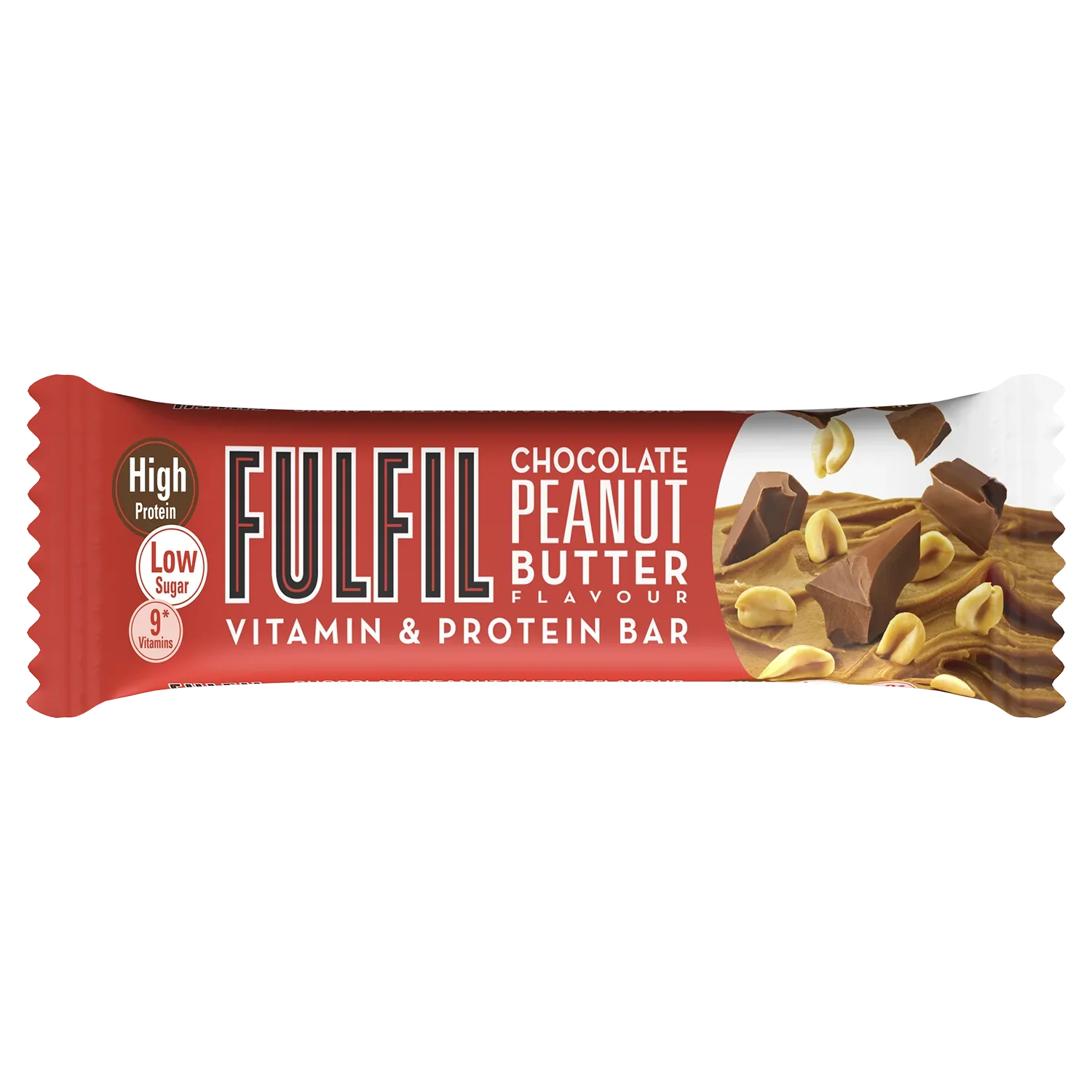 Fulfil Chocolate Peanut Butter Flavour - Vitamin & Protein Bar,Low Sugar, High Protein, 9 Vitamins, 55gm
