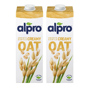 Alpro Drink Oat Dual Pack (1l x 2), 100% Plant Based And Dairy Free, Suitable For Vegans, Naturally Free From Lactose, Rich In Nutrients