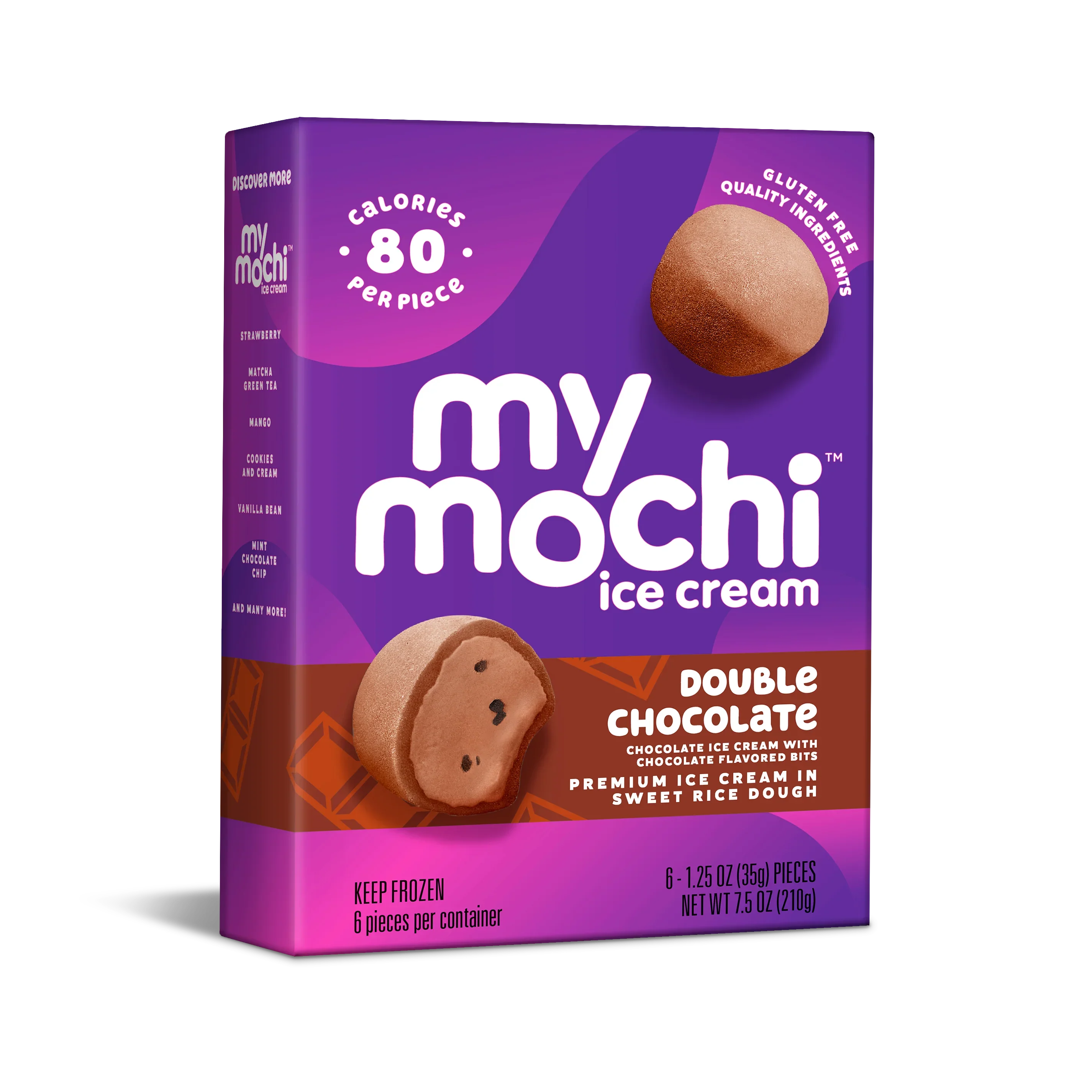 My/Mochi Ice Cream Double Chocolate. 6pc, 210g (Frozen)