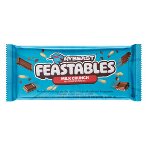Mr Beast Feastables Milk Chocolate Crunch Bar, Made with Grass-Fed Milk Chocolate and Organic Cocoa - 35gm