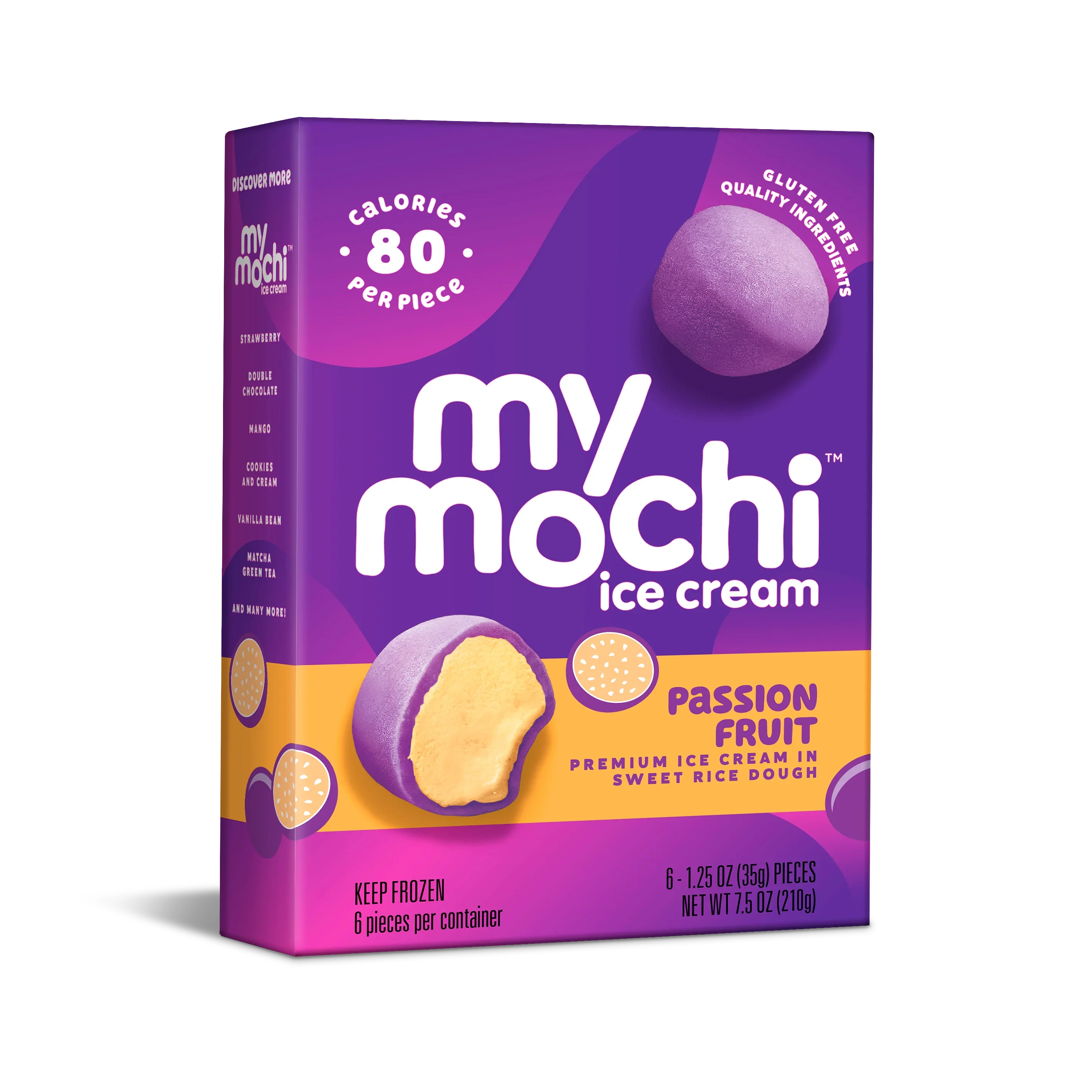 My/Mochi Ice Cream Passion Fruit. 6pc, 210g (Frozen)