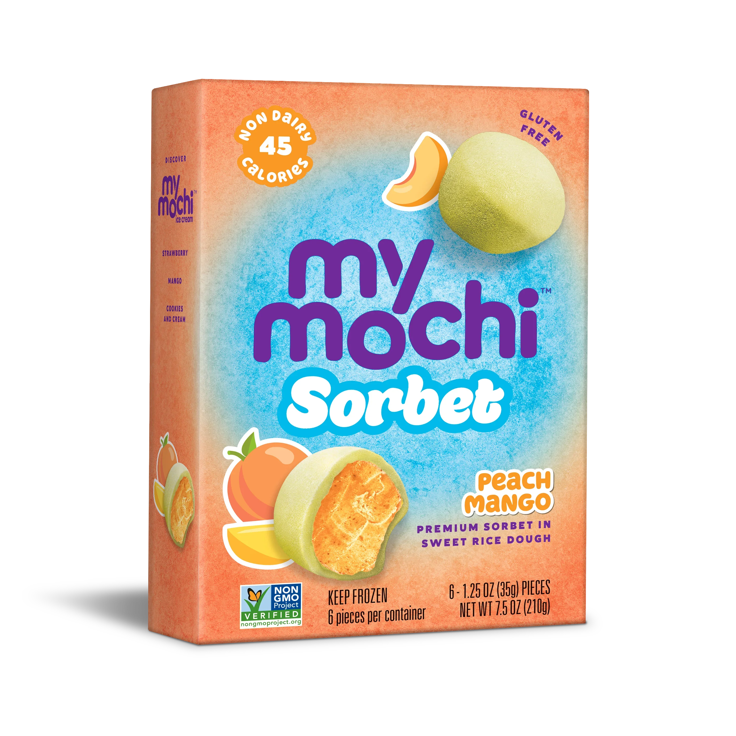 My/Mochi Sorbet Peach Mango. 6pc, 210g (Frozen)