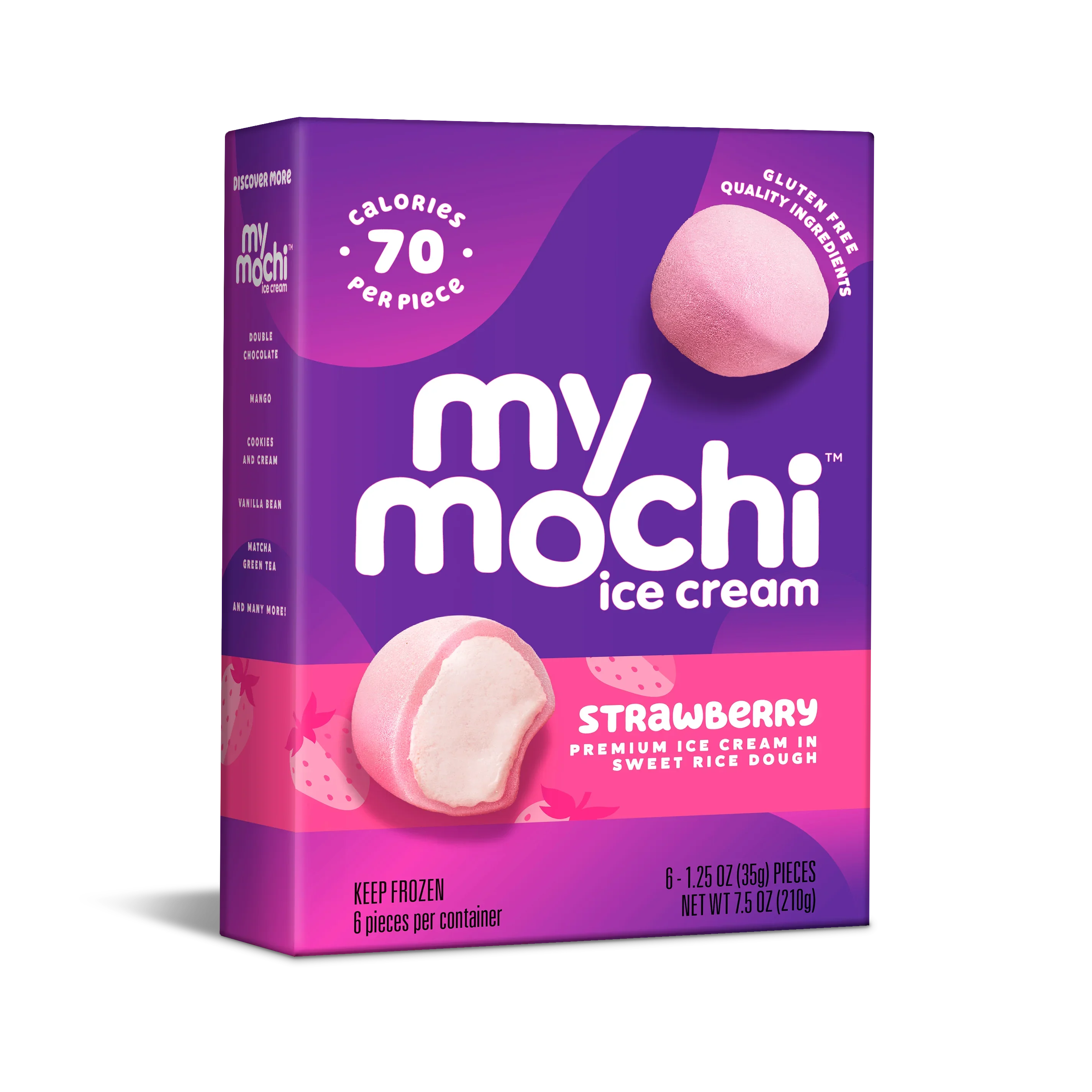 My/Mochi Ice Cream Strawberry. 6pc, 210g (Frozen)