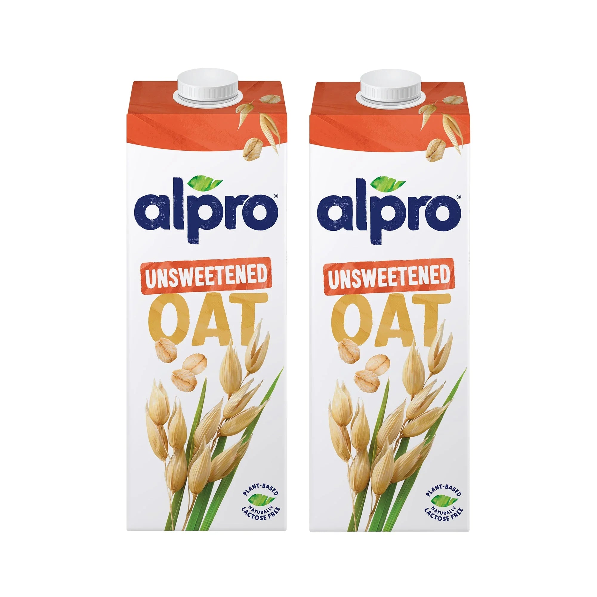 Alpro Drink Oat No Sugars/ Unsweetened Dual Pack (1l x 2), 100% Plant Based And Dairy Free, Suitable For Vegans, Naturally Free From Lactose, Rich In Nutrients