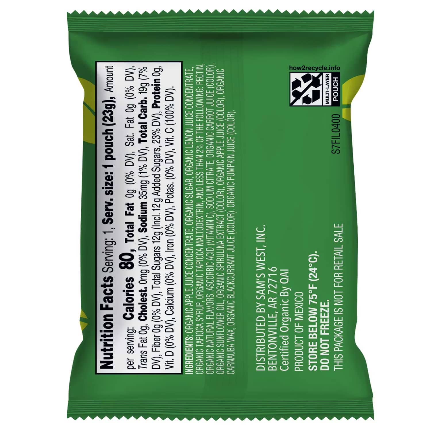 Organic Fruit Snacks- 1.09Kg (48 pk)