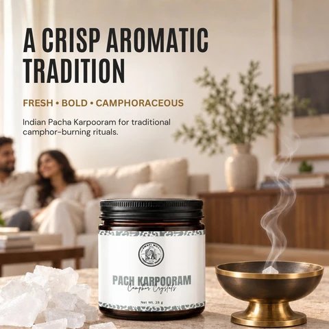 AWAFI MILL Camphor Crystals 28g | Indian Pacha Karpooram