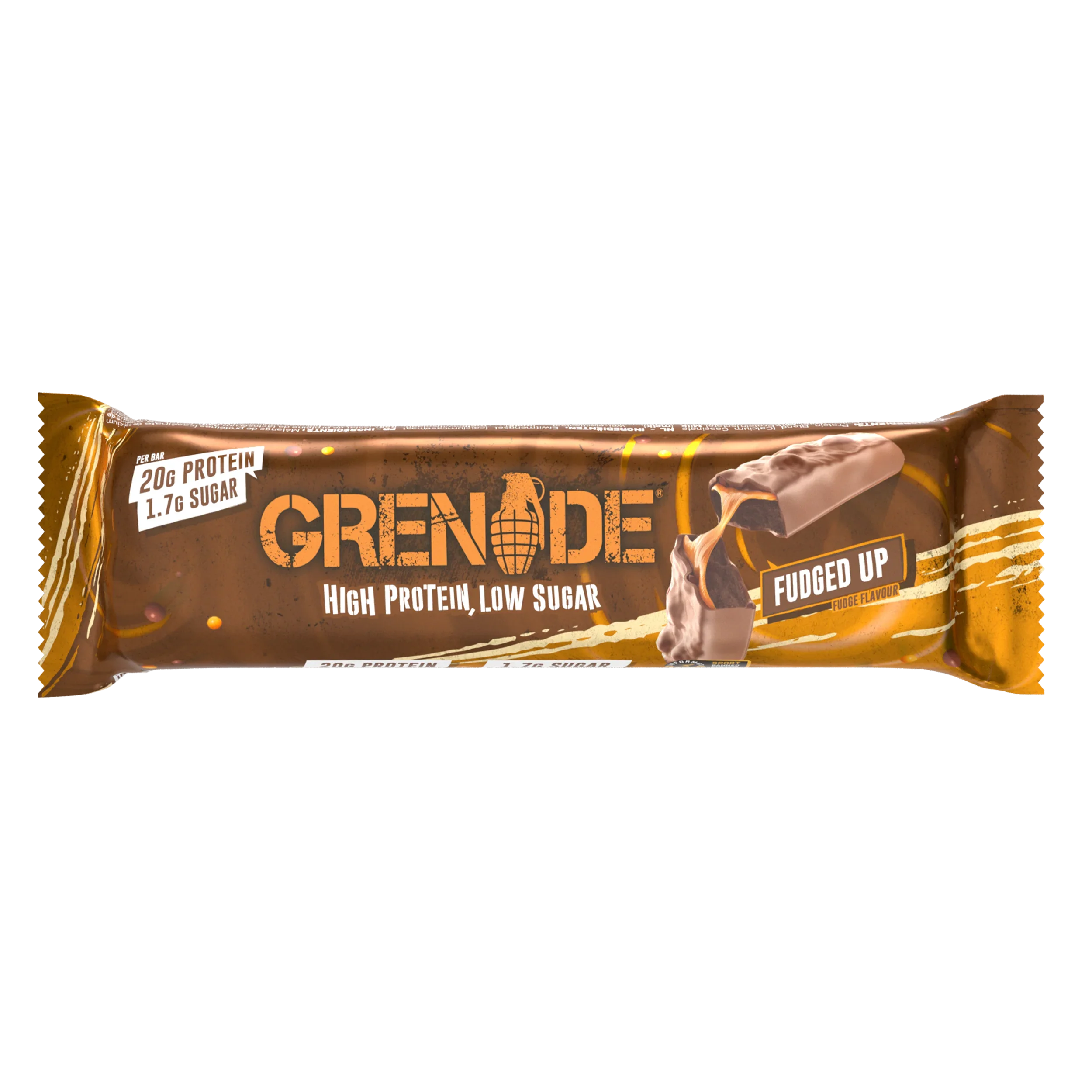 Grenade Fudged Up - High Protein Bar - Low Sugar 60gm