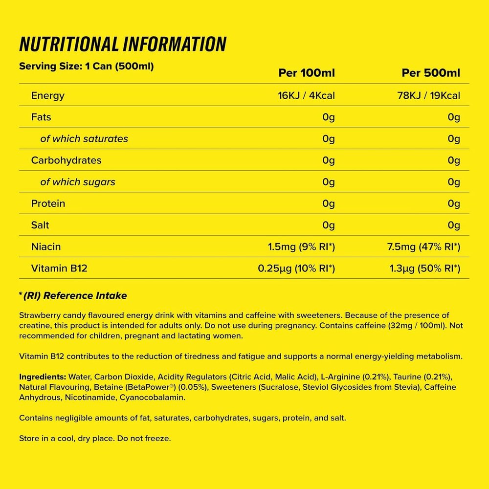 C4 Original Millions Strawberry Energy Drink 500 ml