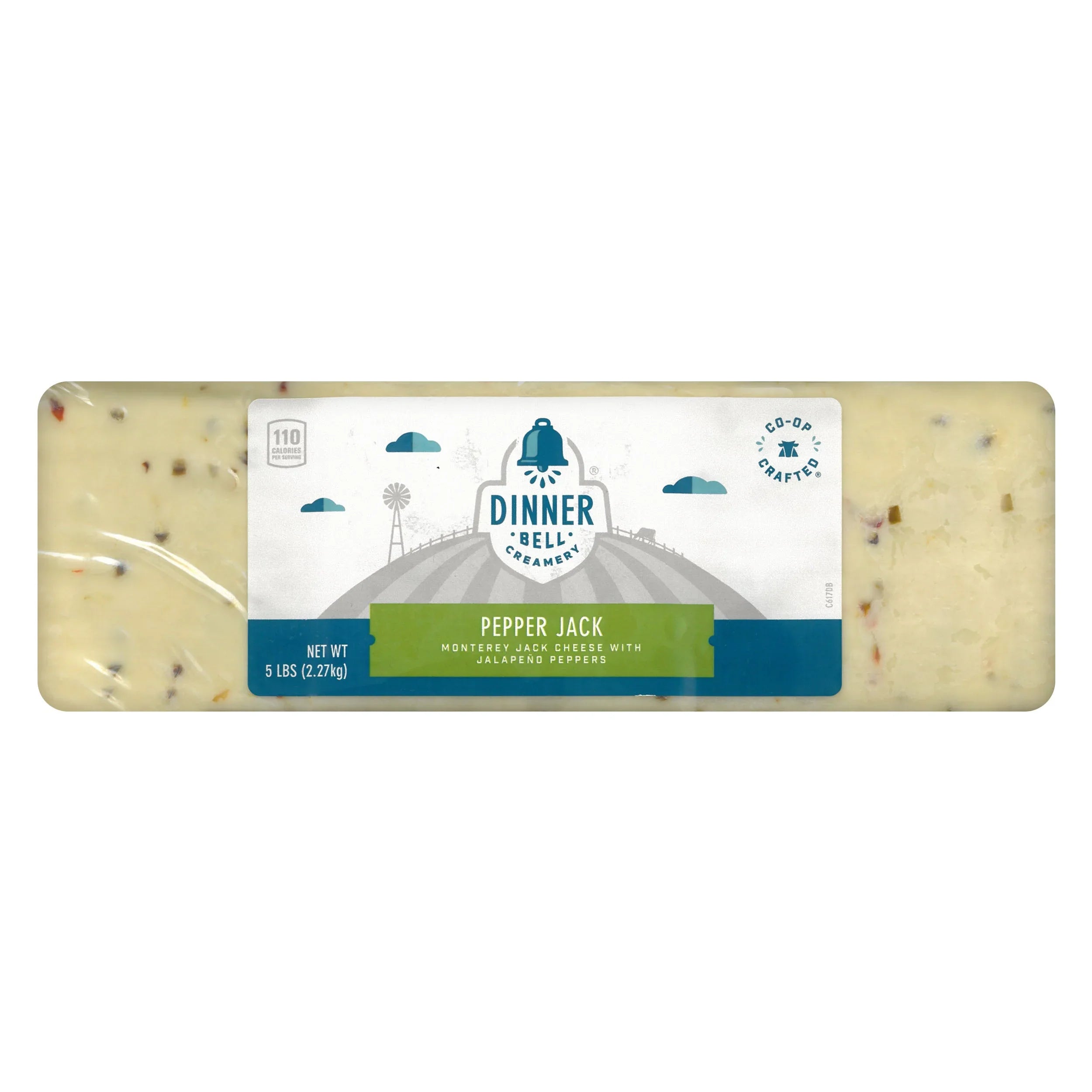 Dinner Bell Creamery Pepper Jack with Jalapeno Block 2.27Kg