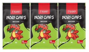 Tidori Nori Chips Wasabi Flavour 5g (Pack of 3)