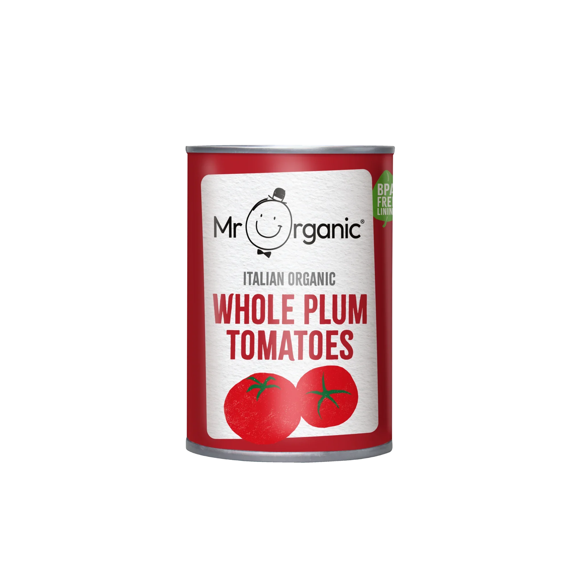Mr Organic Whole Plum Tomato 400g
