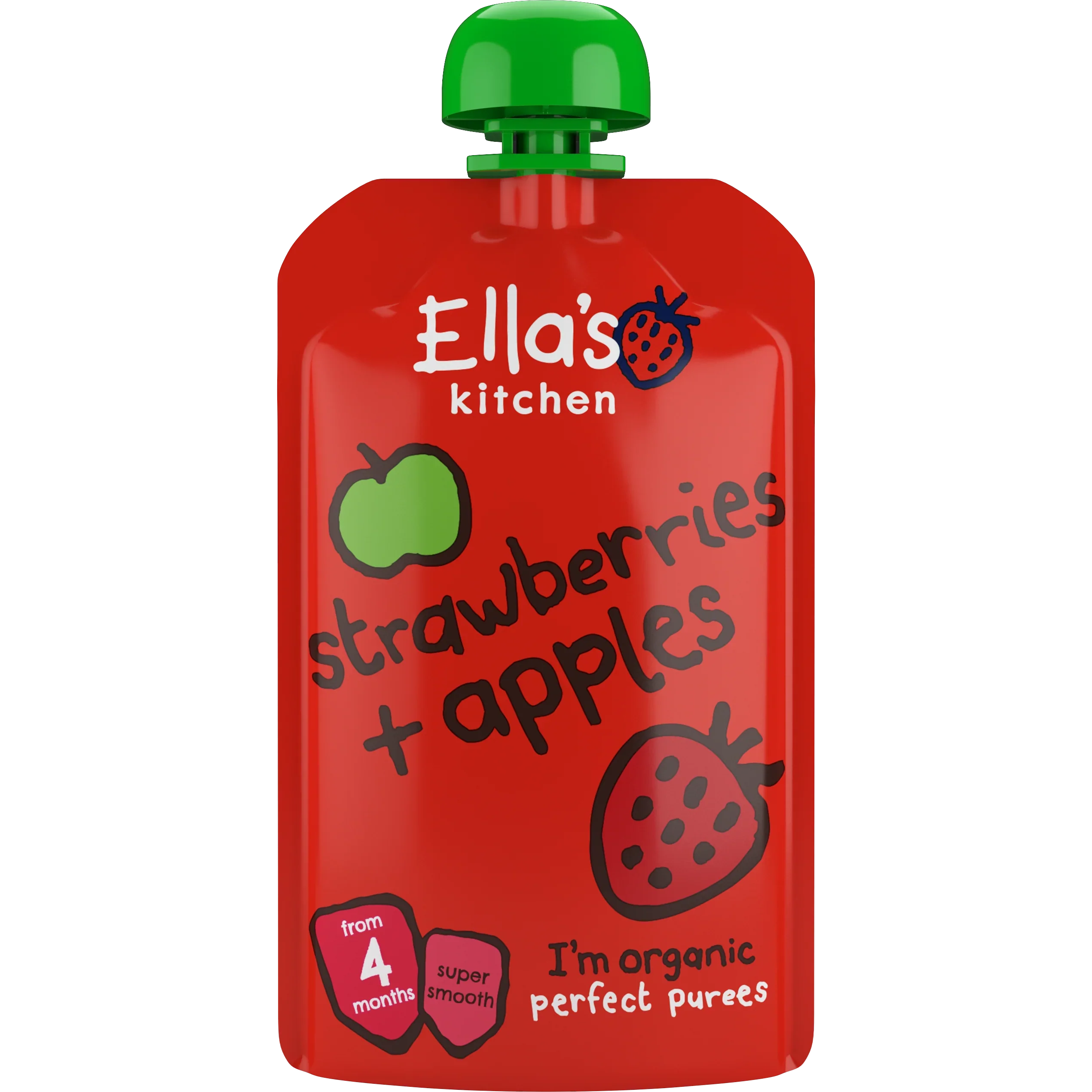 Ella's Kitchen organic strawberries + apples 120g.