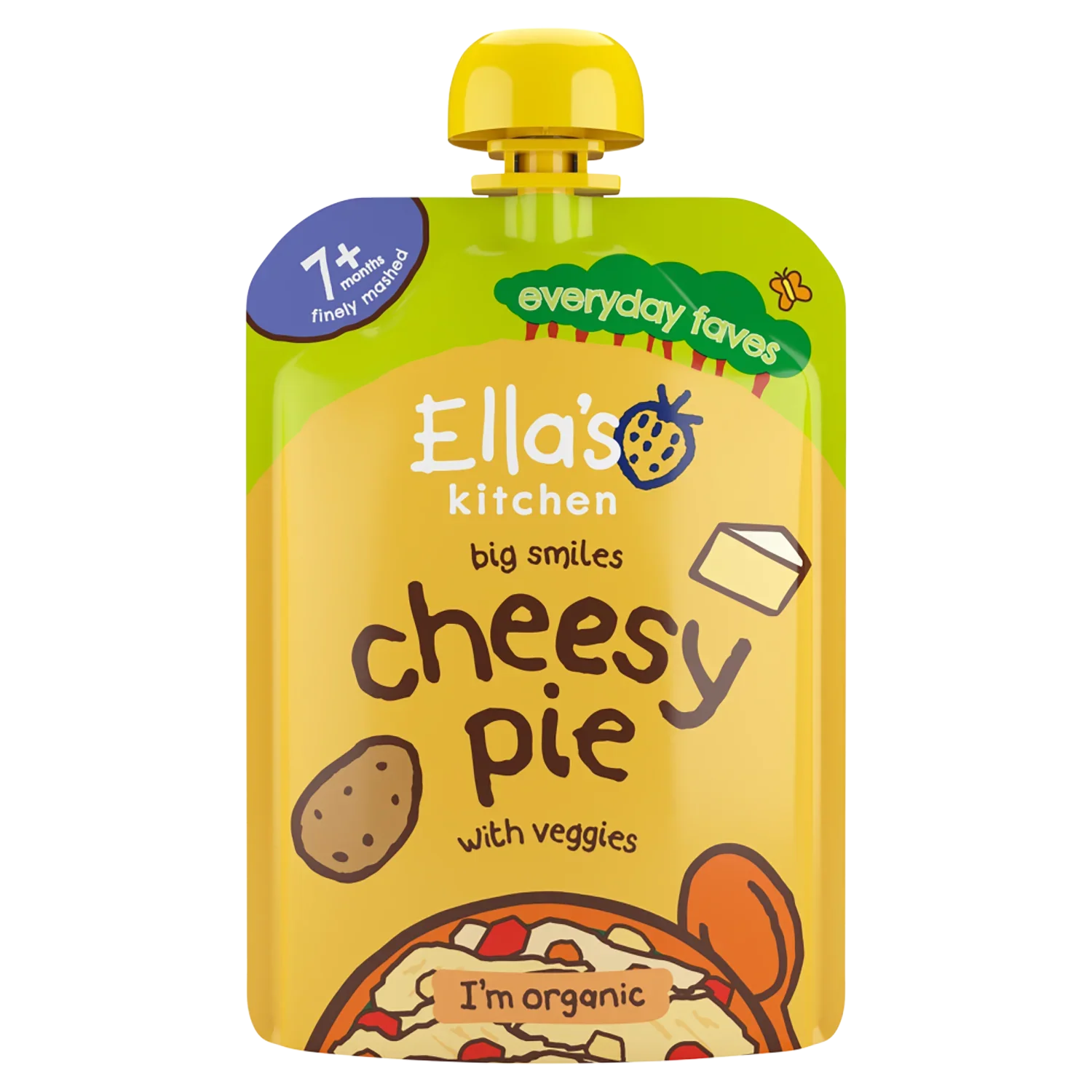 Ella's Kitchen organic cheesy pie with veggies 130g. Expiry Date: 1-Jun-26