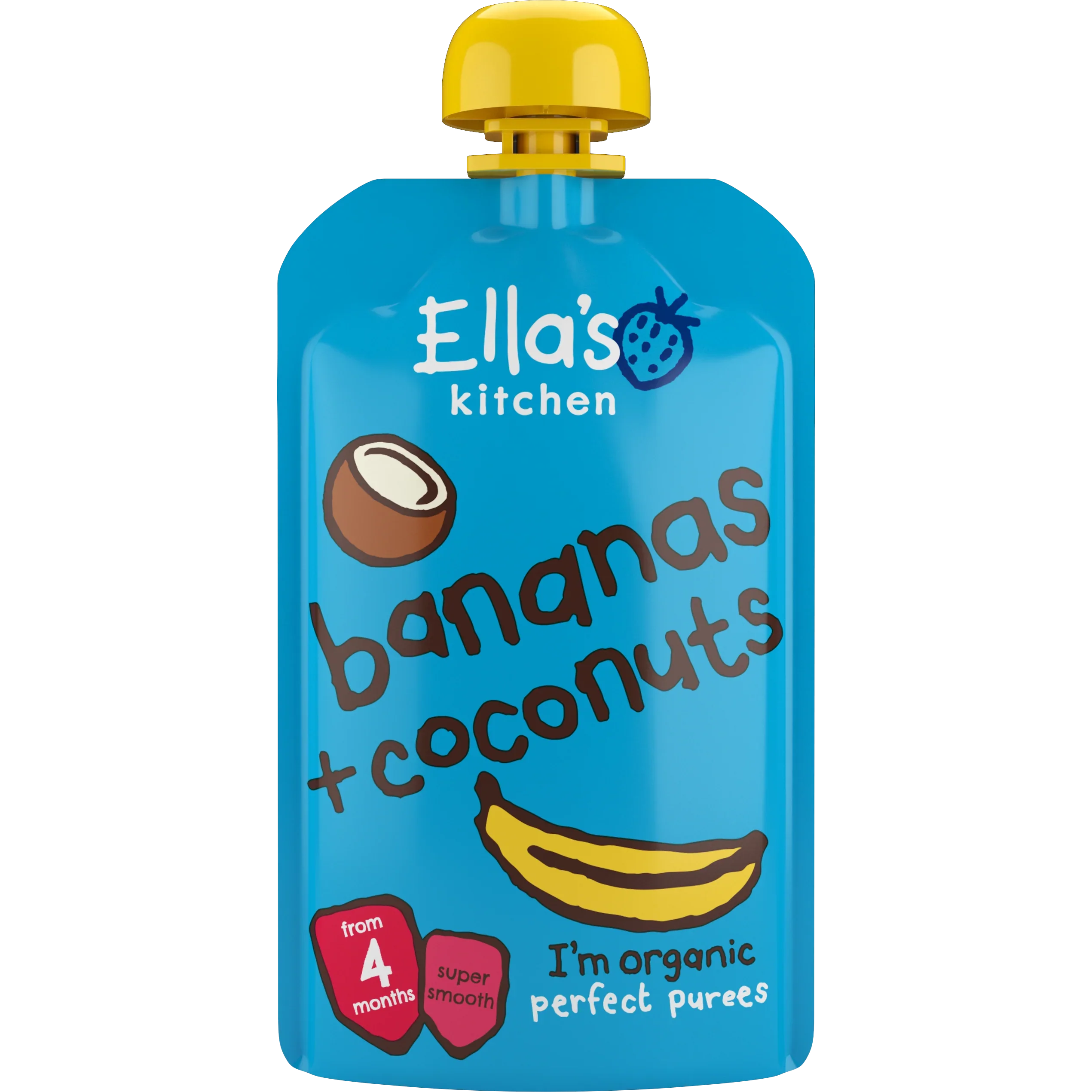 Ella's Kitchen organic bananas + coconut 120g. Expiry date: 8-Jun-26